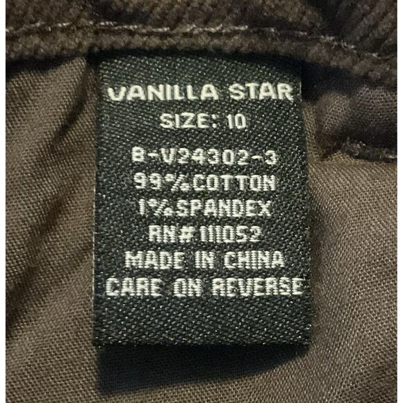 Vanilla Star Women's Corduroy Moto Bootcut Pants Size 10, Raisin NWT - Picture 7 of 7